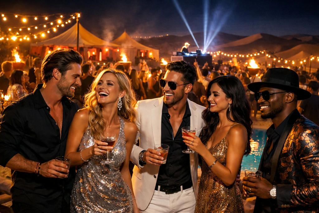 Celebrity Party Scene